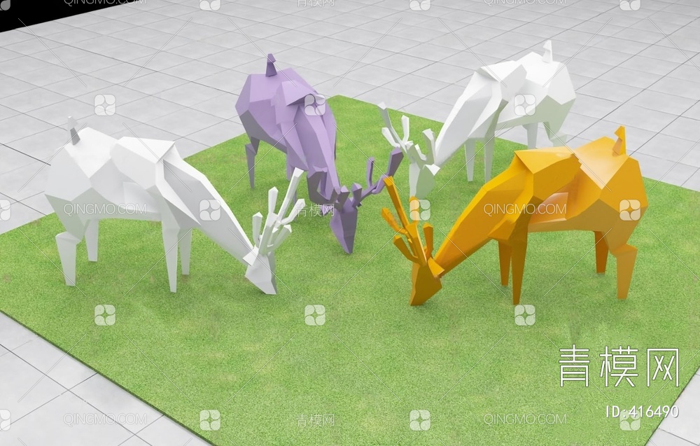 城市雕塑3D模型下载【ID:416490】