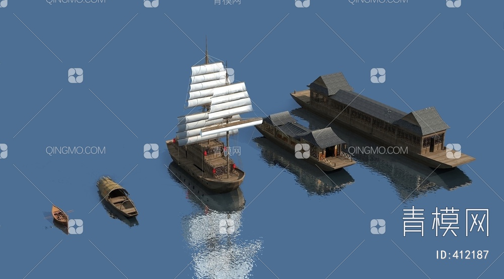 木船3D模型下载【ID:412187】