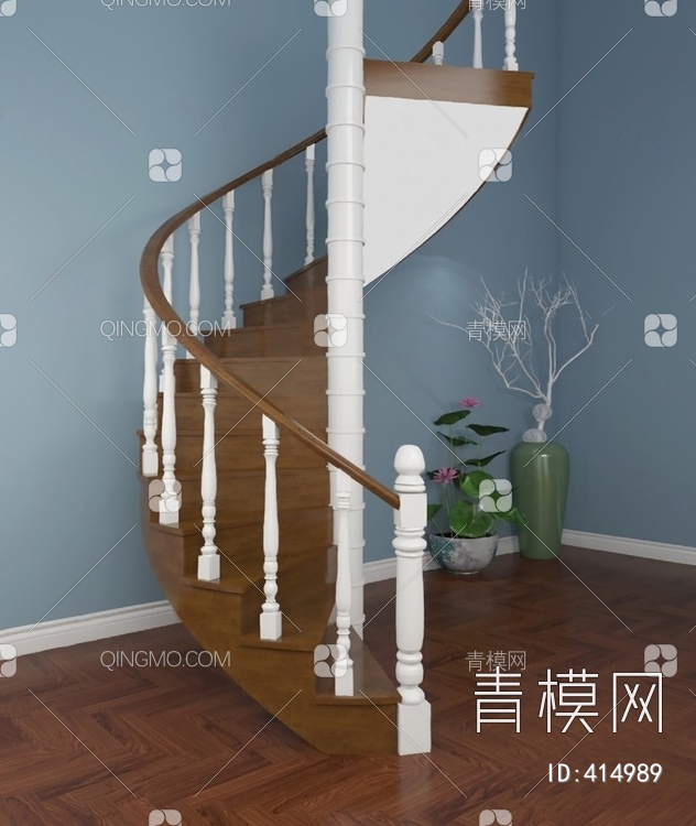 旋转楼梯3D模型下载【ID:414989】