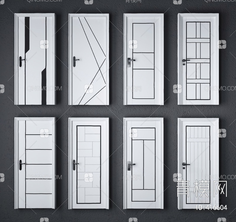 平开门3D模型下载【ID:416604】