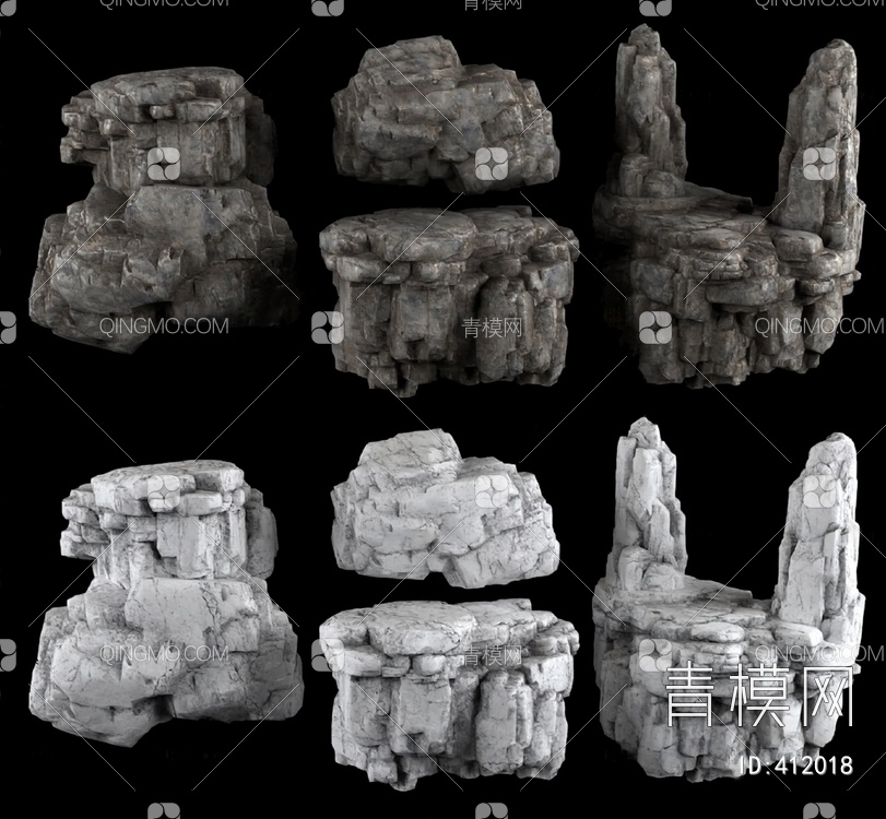 石头3D模型下载【ID:412018】