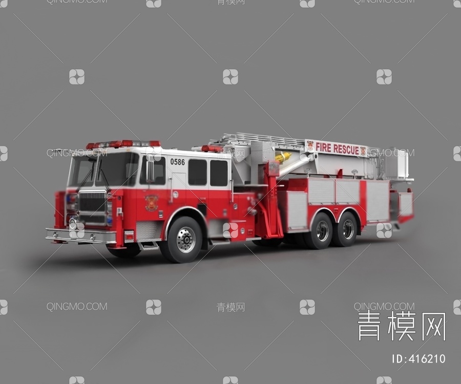 消防车3D模型下载【ID:416210】