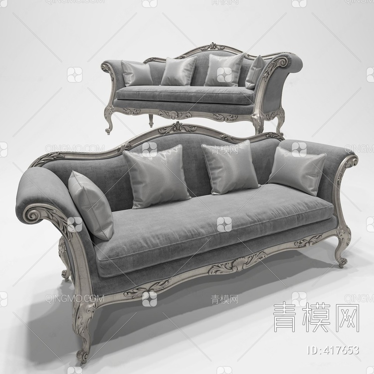多人沙发3D模型下载【ID:417653】