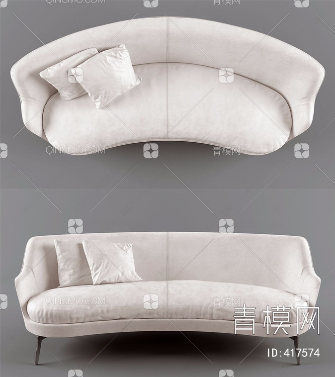 双人沙发3D模型下载【ID:417574】