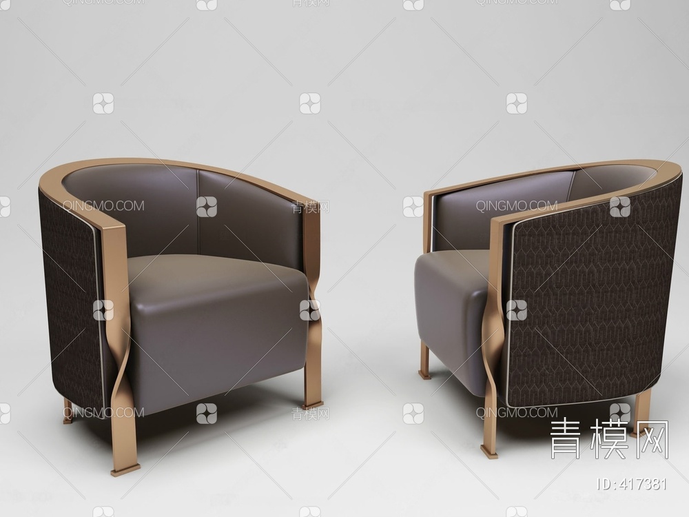 单人沙发3D模型下载【ID:417381】