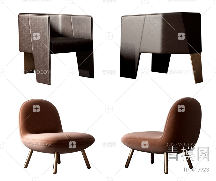 单人沙发3D模型下载【ID:419923】
