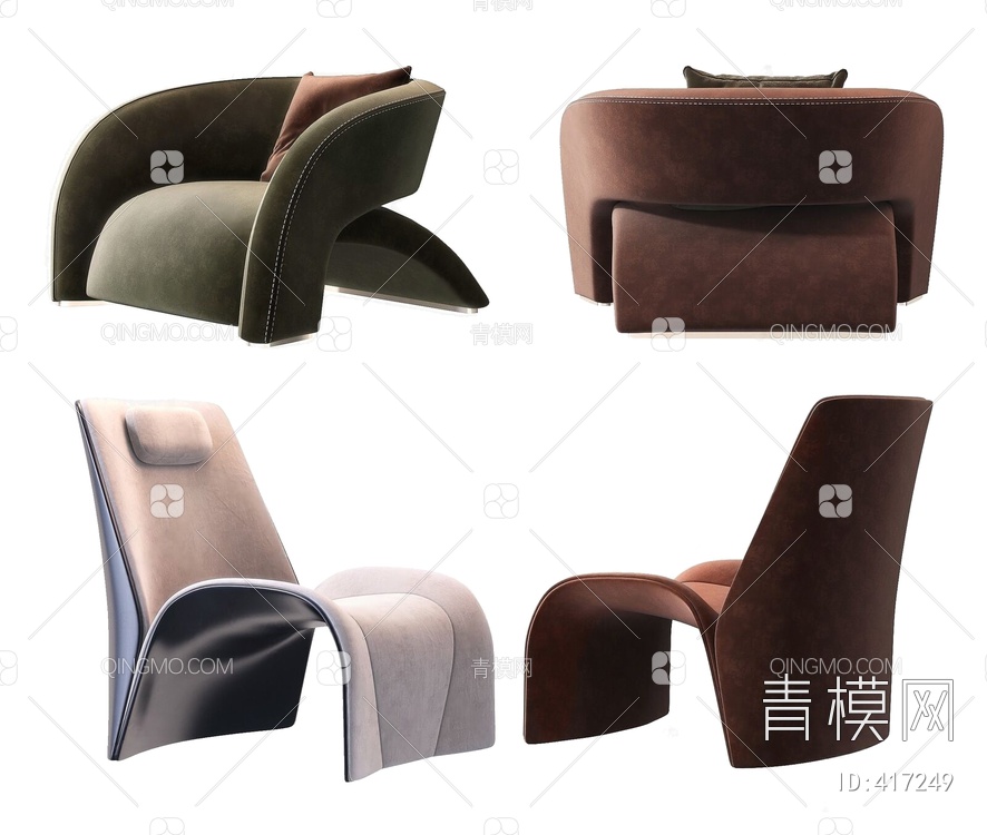 休闲沙发椅3D模型下载【ID:417249】