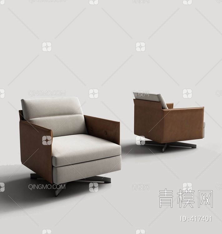单人沙发3D模型下载【ID:417401】