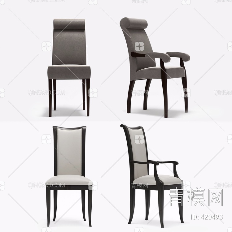 单人休闲椅3D模型下载【ID:420493】