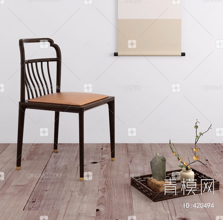 单人椅3D模型下载【ID:420494】
