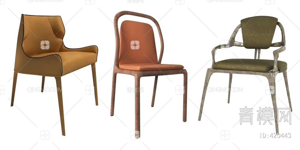 单人椅3D模型下载【ID:420443】