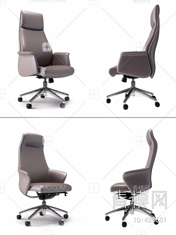 办公椅3D模型下载【ID:420681】