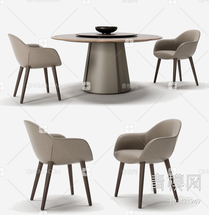 餐桌椅3D模型下载【ID:421949】