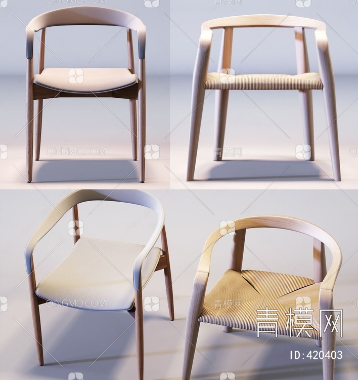 单人椅3D模型下载【ID:420403】