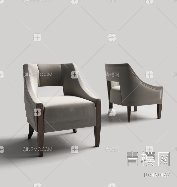 单人休闲椅3D模型下载【ID:420467】