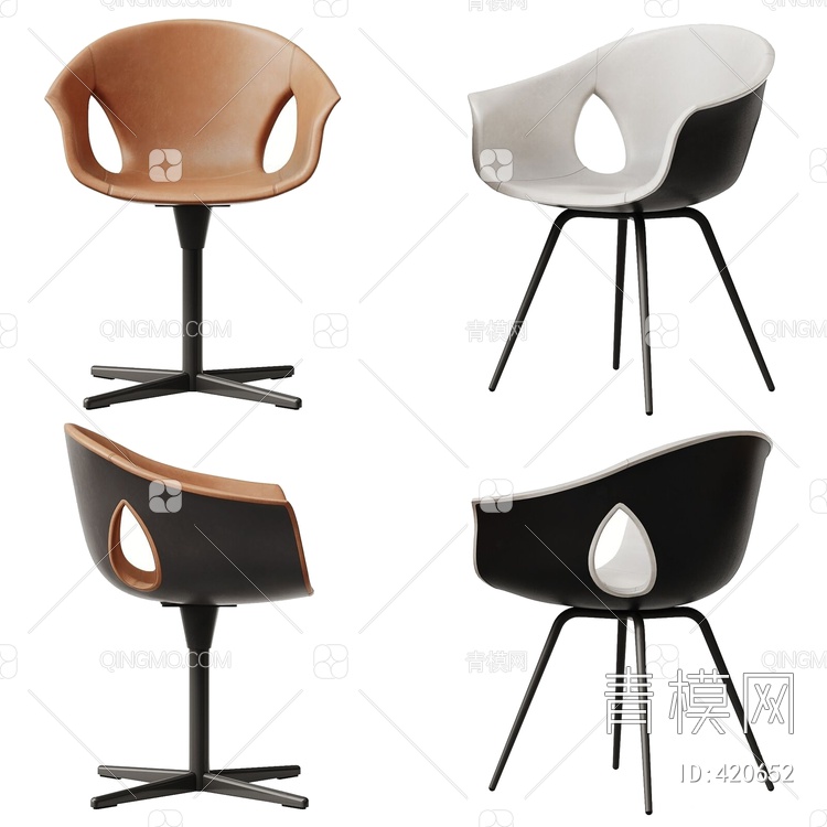 意大利 Poltrona Frau 办公椅3D模型下载【ID:420652】