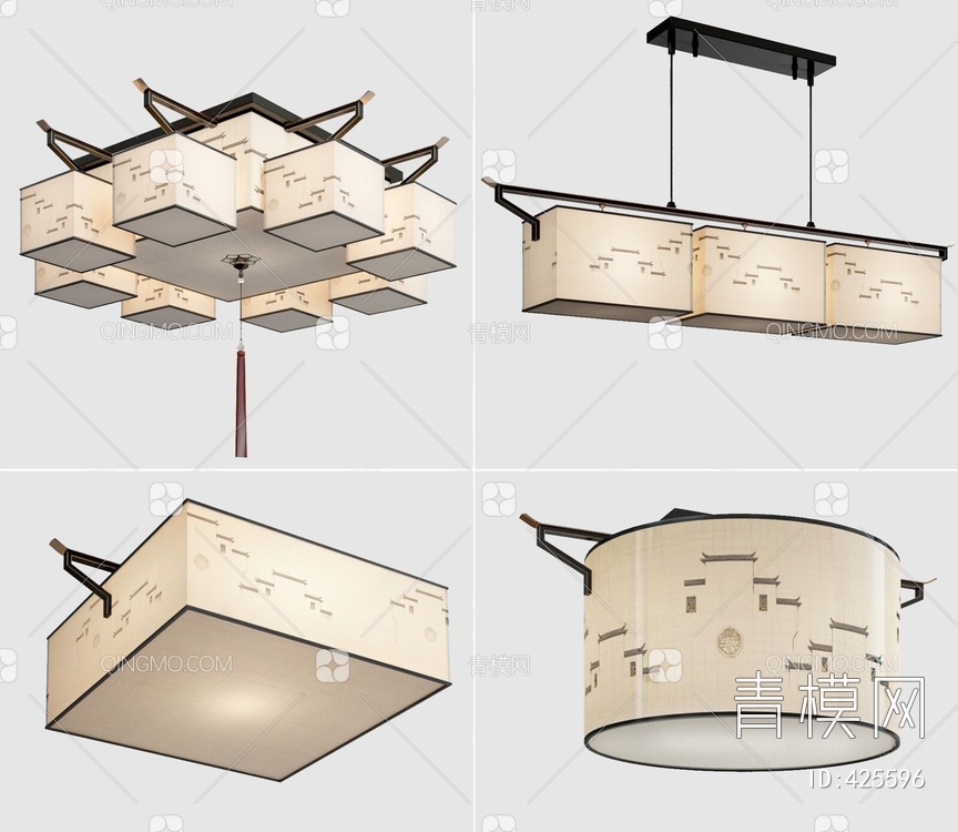 吊灯3D模型下载【ID:425596】