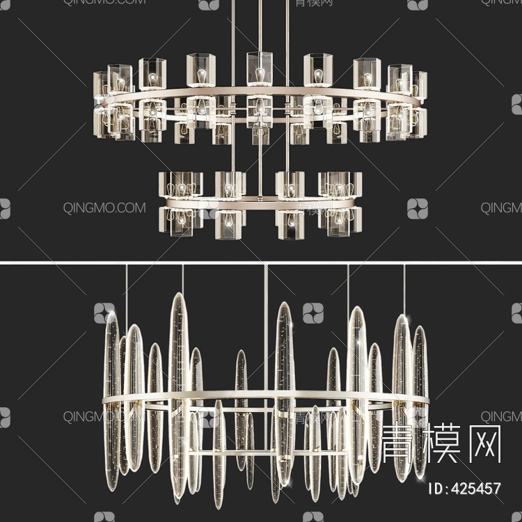 吊灯组合3D模型下载【ID:425457】