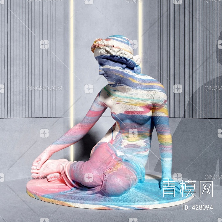 人物雕塑摆件3D模型下载【ID:428094】