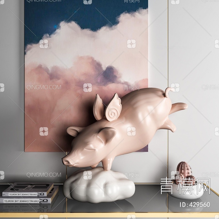 猪摆件3D模型下载【ID:429560】