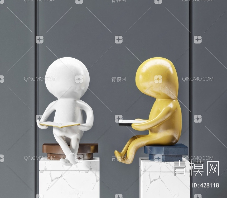 人物雕塑3D模型下载【ID:428118】
