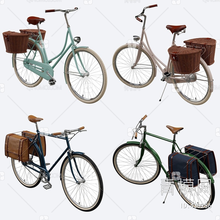 老式自行车3D模型下载【ID:430256】