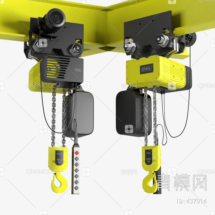 工业设备吊机葫芦3D模型下载【ID:437014】