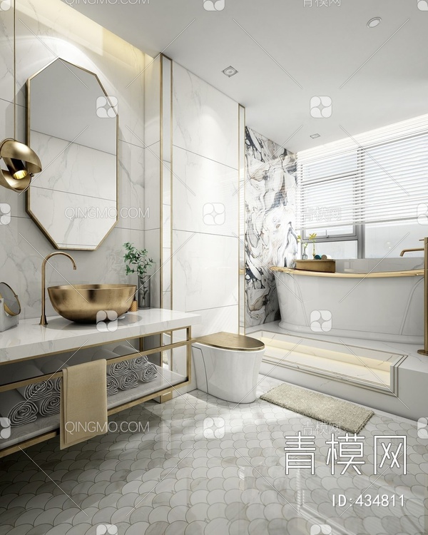 浴室3D模型下载【ID:434811】