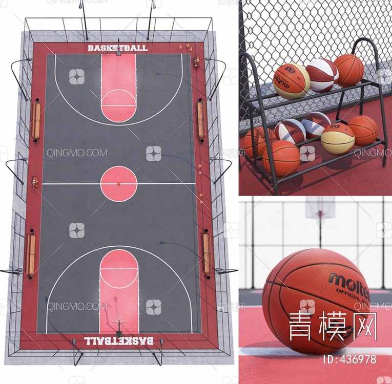 篮球场3D模型下载【ID:436978】