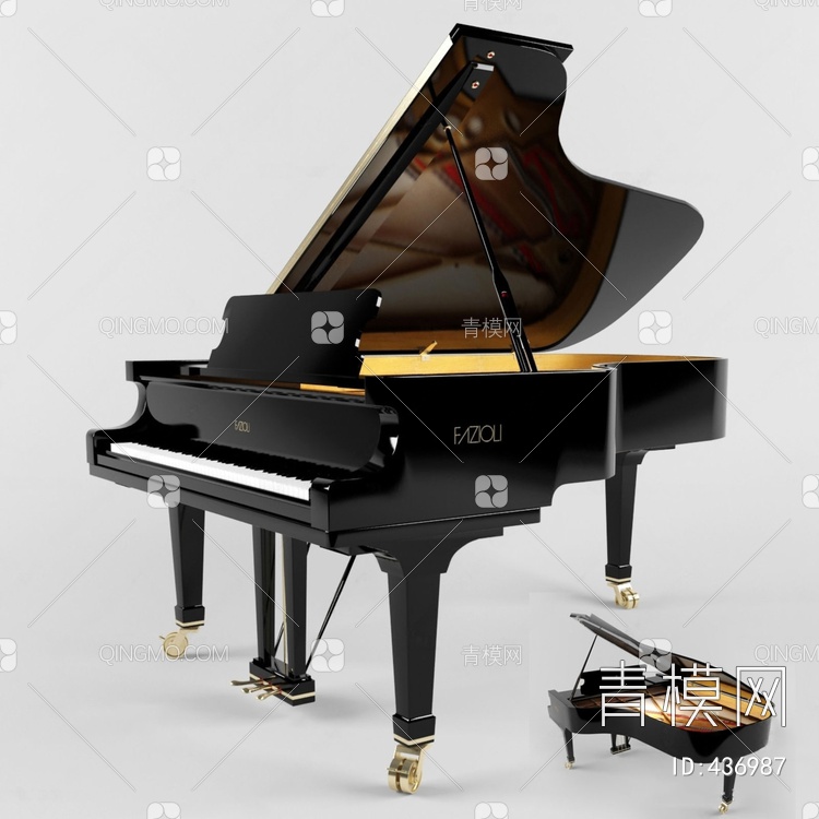 钢琴3D模型下载【ID:436987】