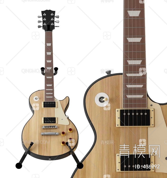 乐器吉他3D模型下载【ID:436992】