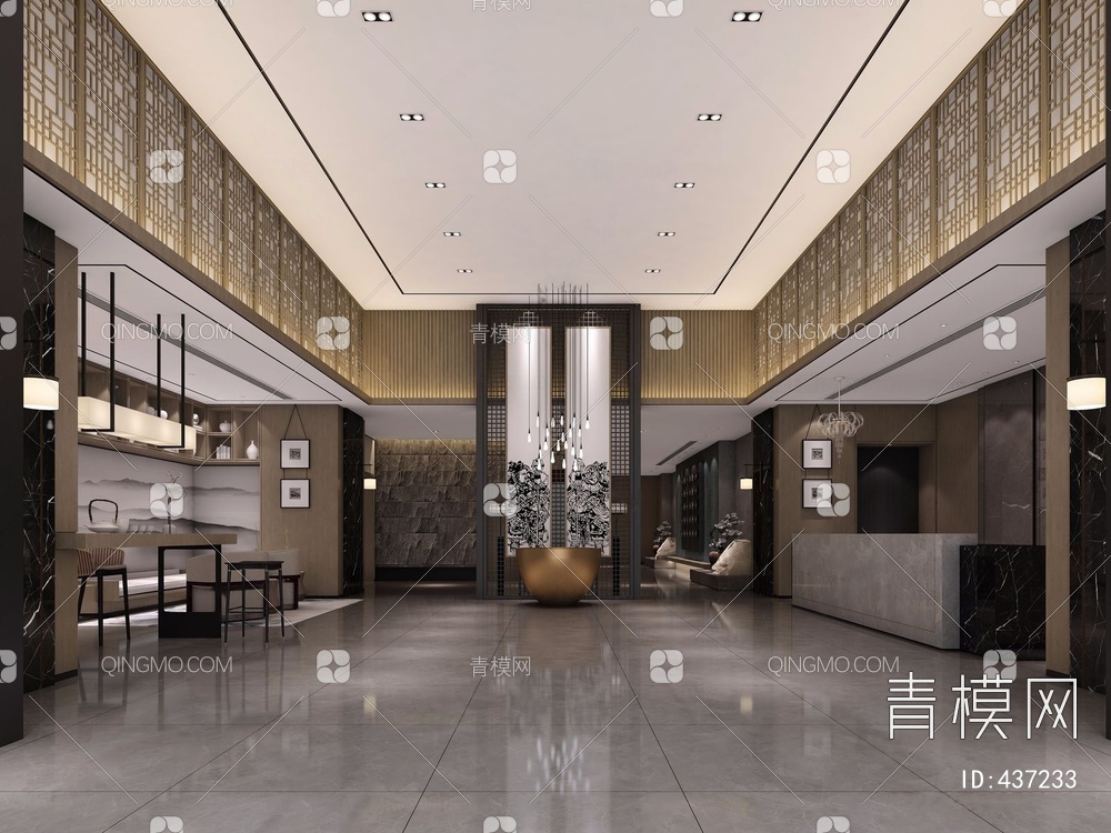 酒店大堂3D模型下载【ID:437233】