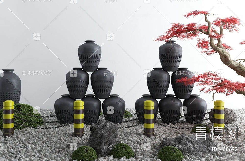 庭院景观小品3D模型下载【ID:438692】