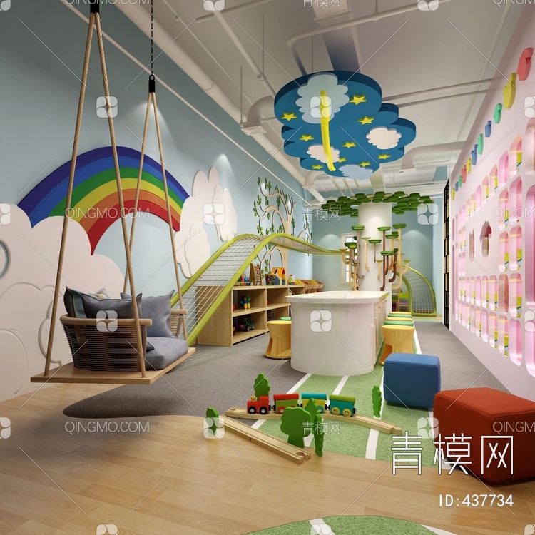 幼儿园教室3D模型下载【ID:437734】