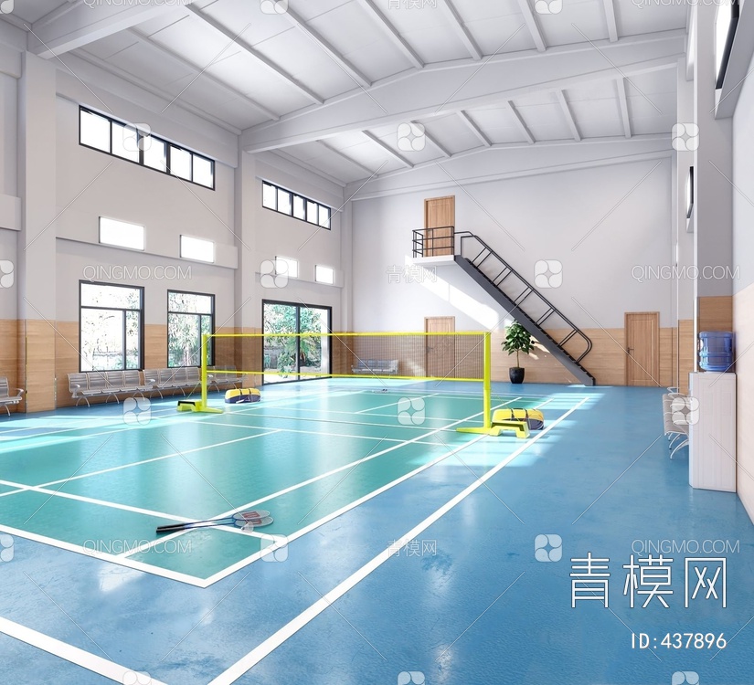 羽毛球场活动中心3D模型下载【ID:437896】