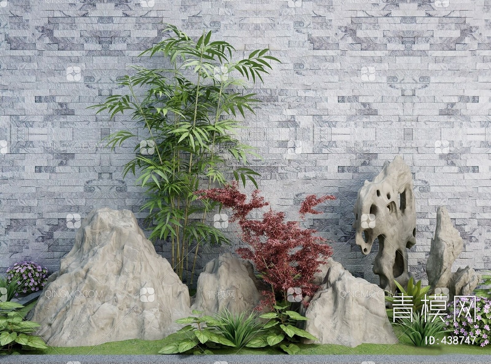 假山景观小品3D模型下载【ID:438747】