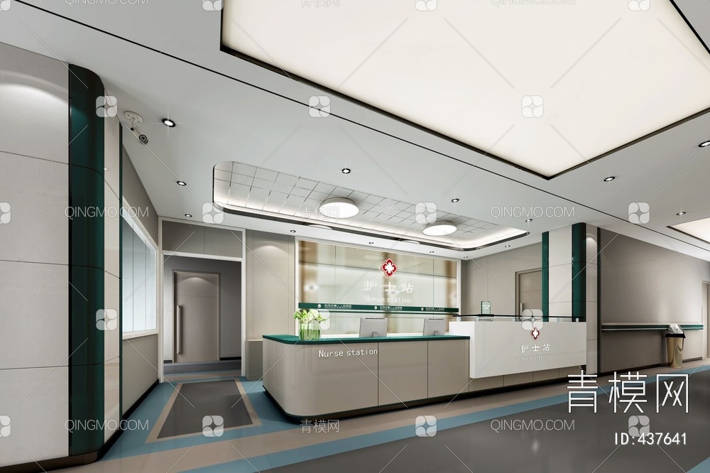 医院护士站3D模型下载【ID:437641】