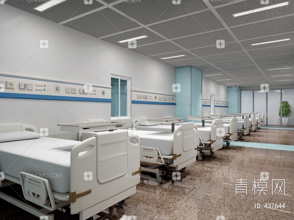医院护理病房3D模型下载【ID:437644】