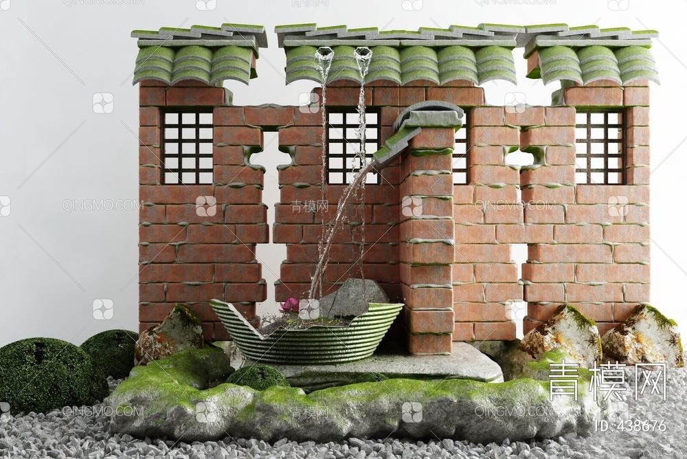 庭院景观小品3D模型下载【ID:438676】