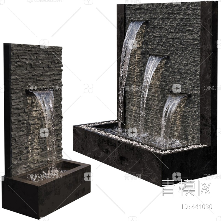 景观喷泉水池3D模型下载【ID:441030】