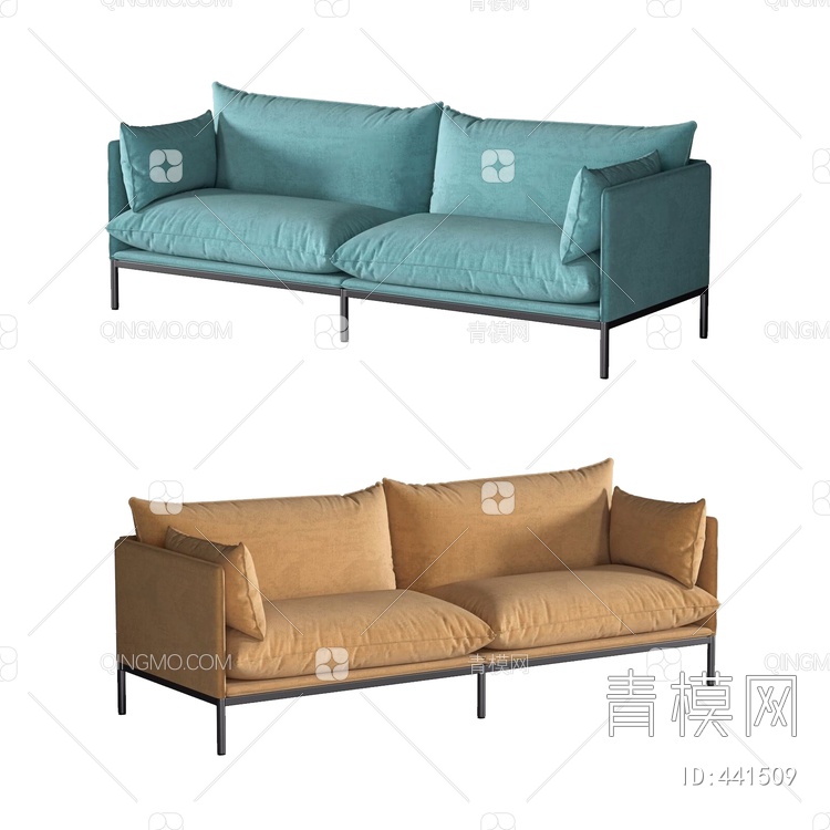 双人沙发3D模型下载【ID:441509】