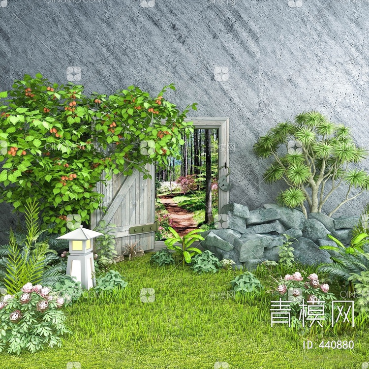 花园景观组合3D模型下载【ID:440880】