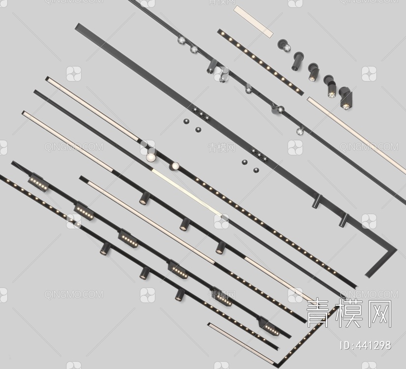 射灯筒灯磁吸灯3D模型下载【ID:441298】