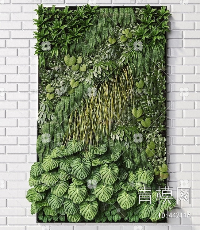 植物墙3D模型下载【ID:442116】
