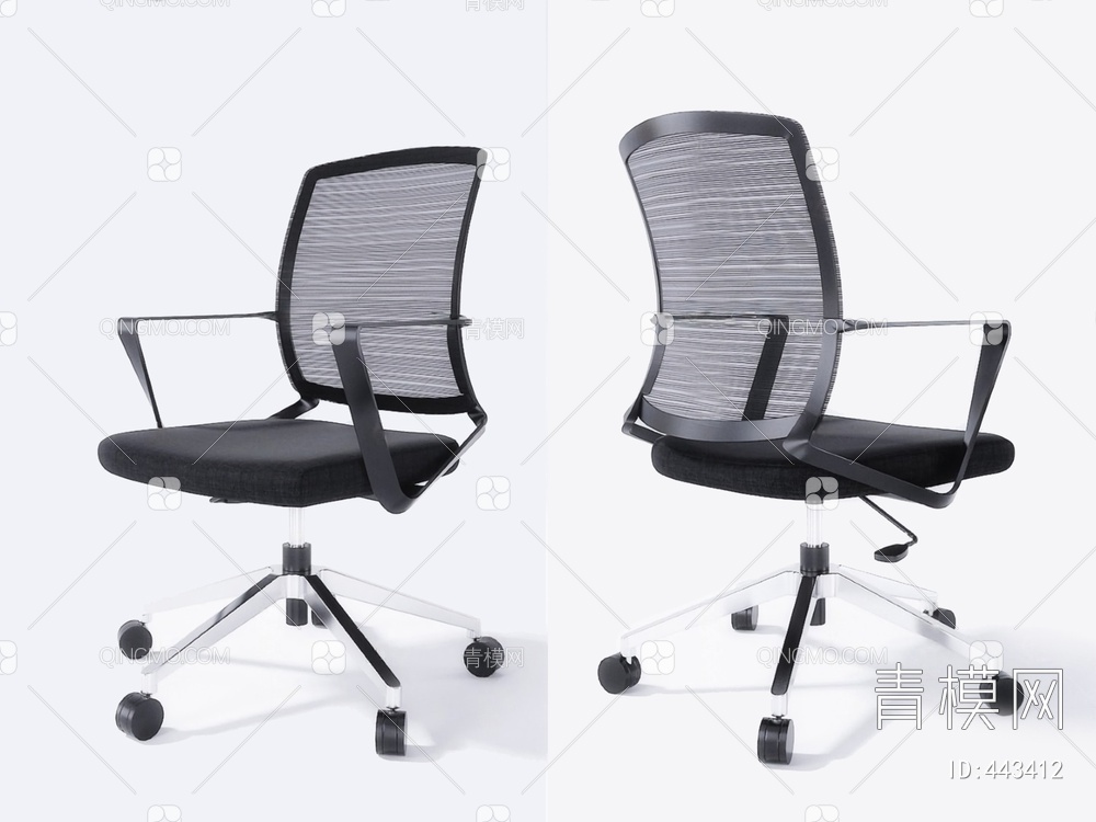 办公椅3D模型下载【ID:443412】
