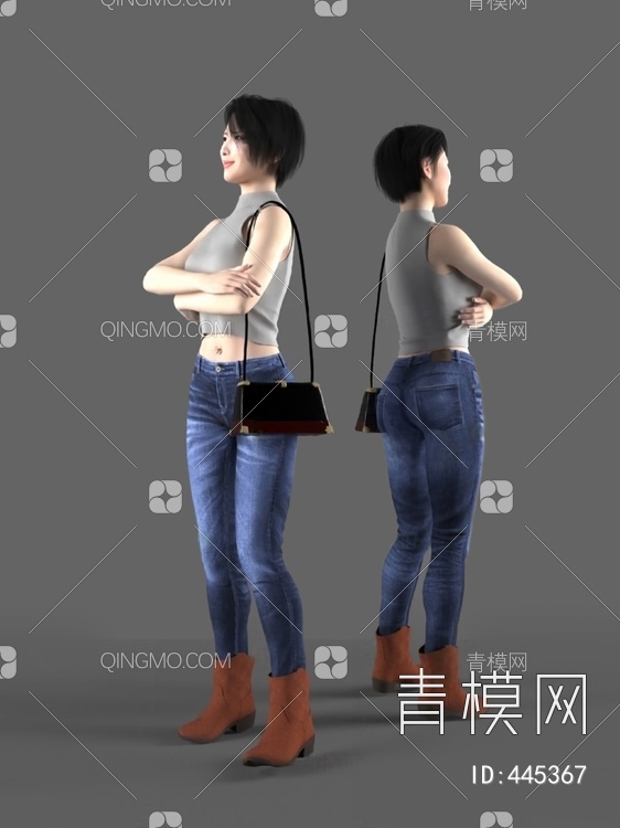 女人3D模型下载【ID:445367】