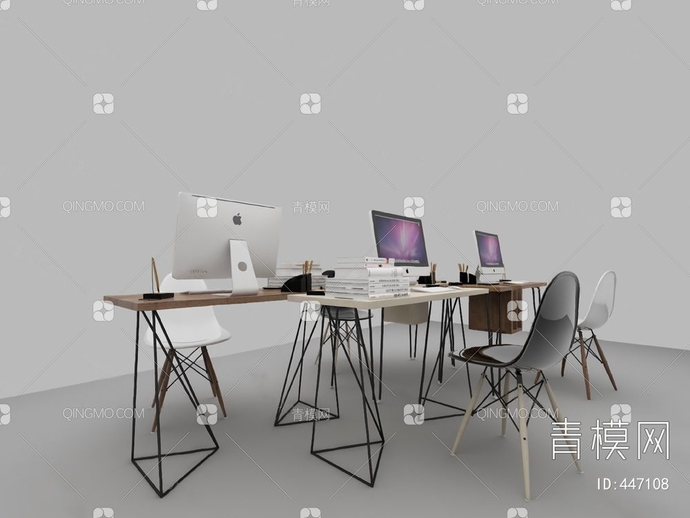 办公桌椅3D模型下载【ID:447108】