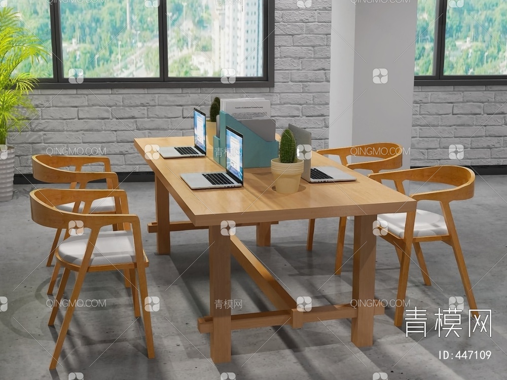 办公桌椅3D模型下载【ID:447109】