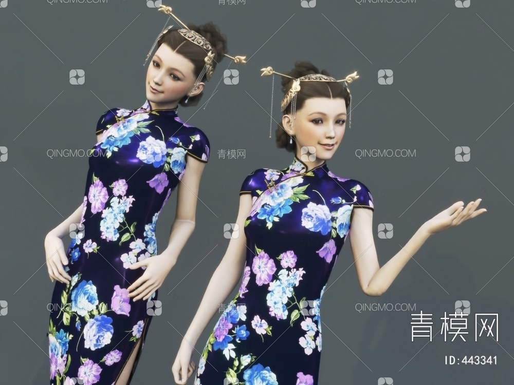 女人3D模型下载【ID:443341】
