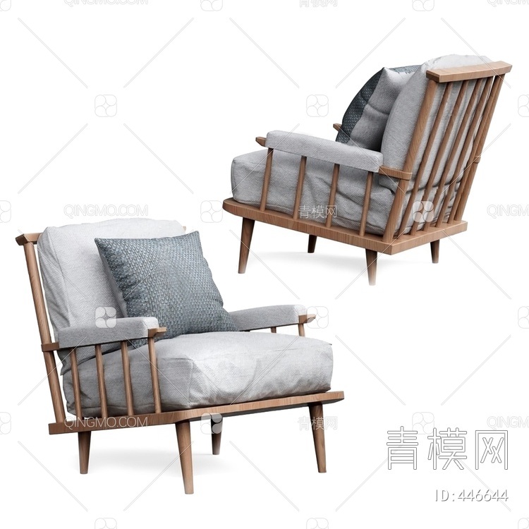 单人沙发3D模型下载【ID:446644】